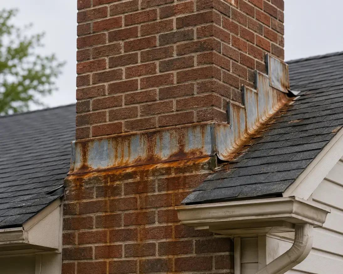 Damaged flashing
