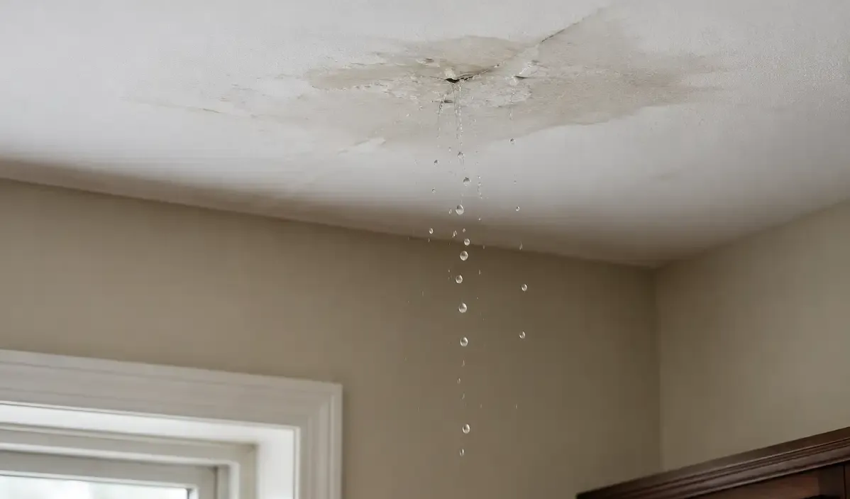 Roof leaks or water stains