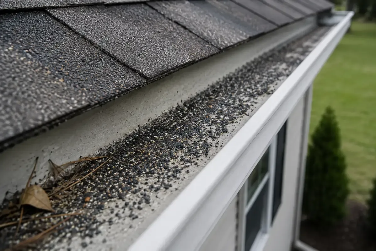 Granules in the gutters