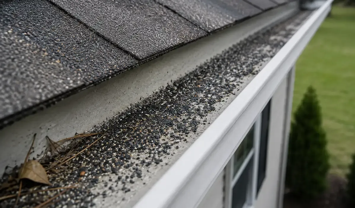 Granules in the gutters