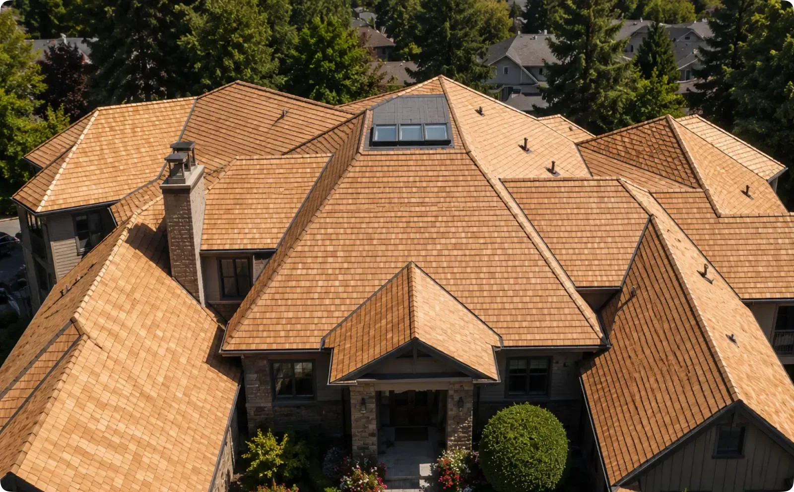 Cedar roof installation in Port Coquitlam