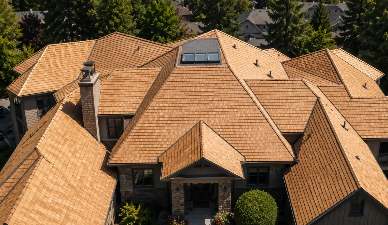 Cedar roof installation in Port Coquitlam