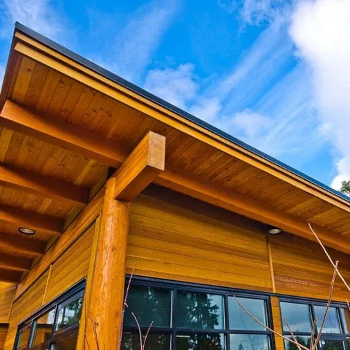 Cedar fascia and soffit material