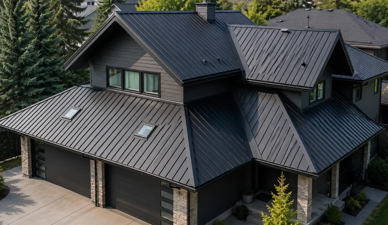 Metal roof installation in North Vancouver