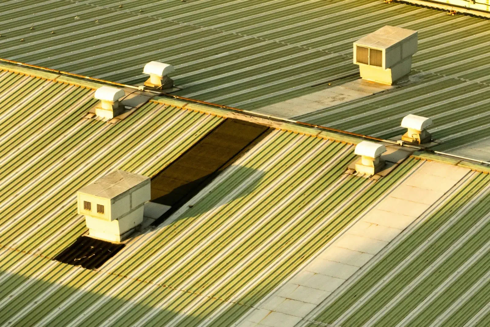 Metal roof installation