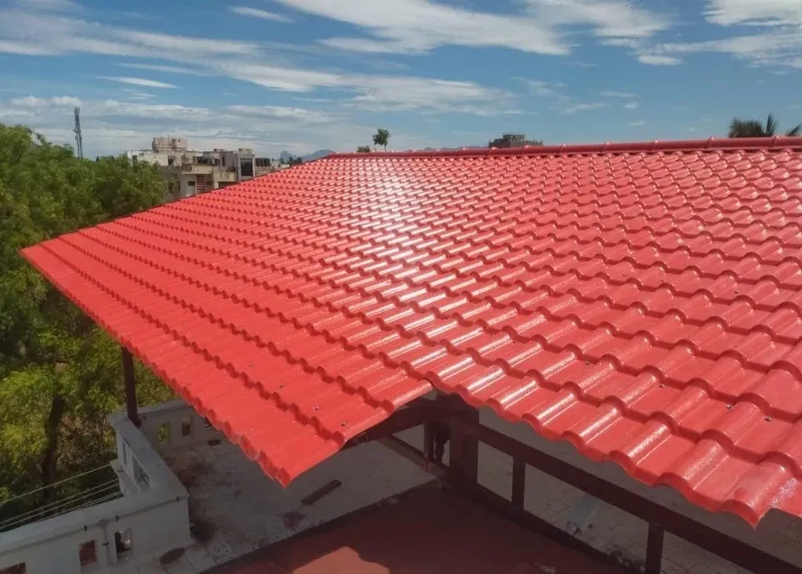 PVC roofing membrane on industrial facility