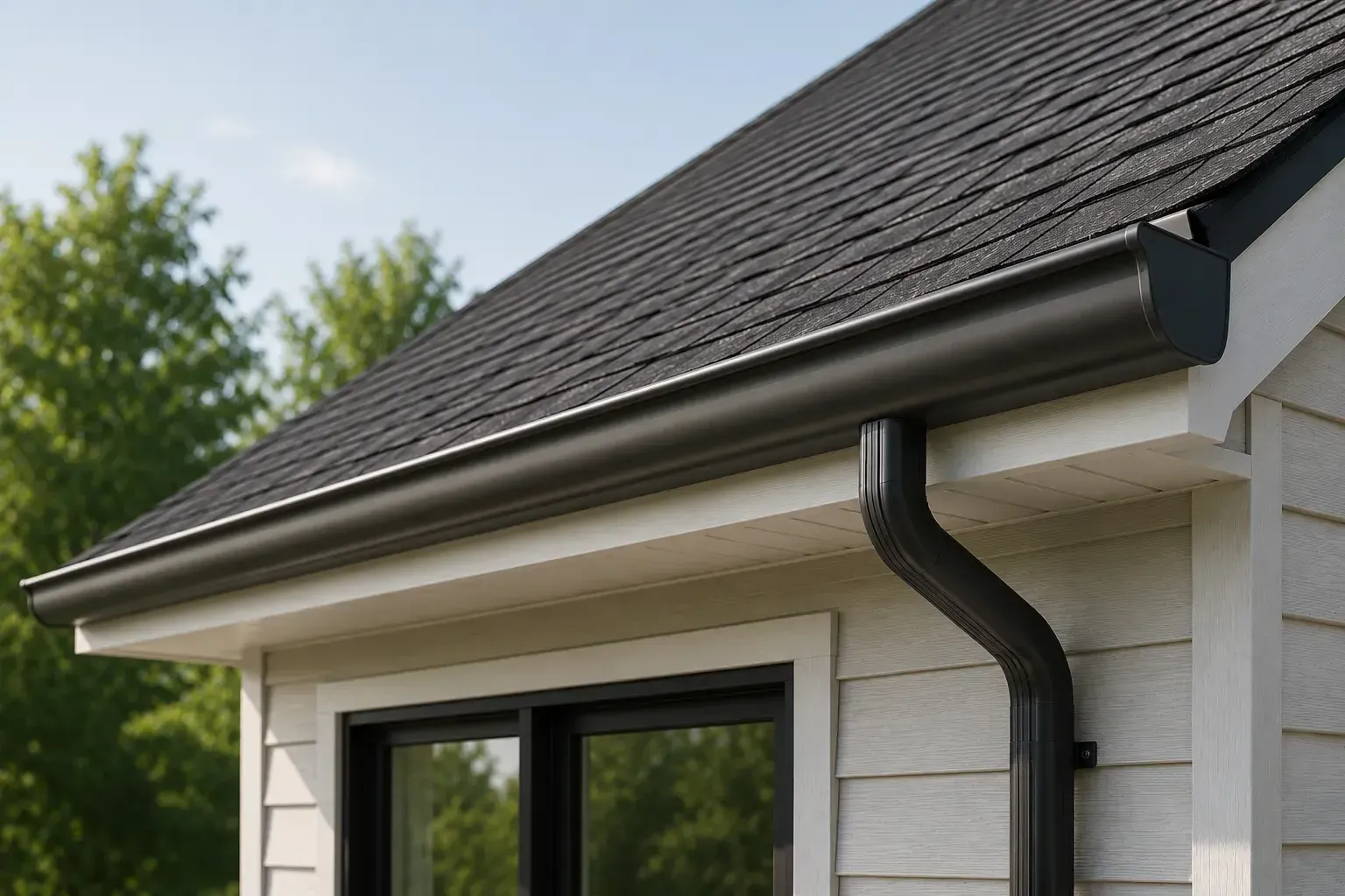 Seamless gutter installation