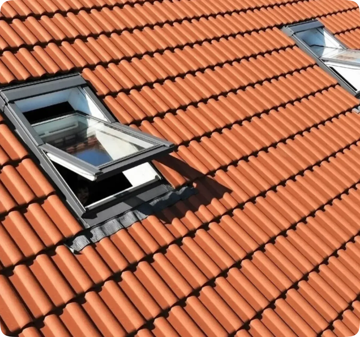 Concrete tile roofing