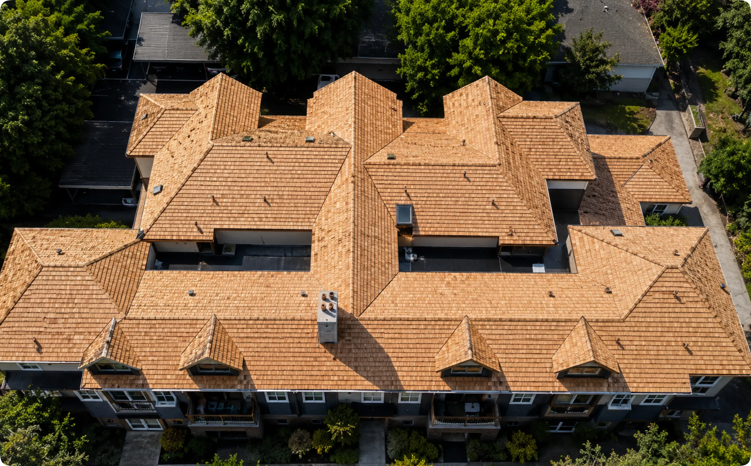 Cedar roof installation in Delta