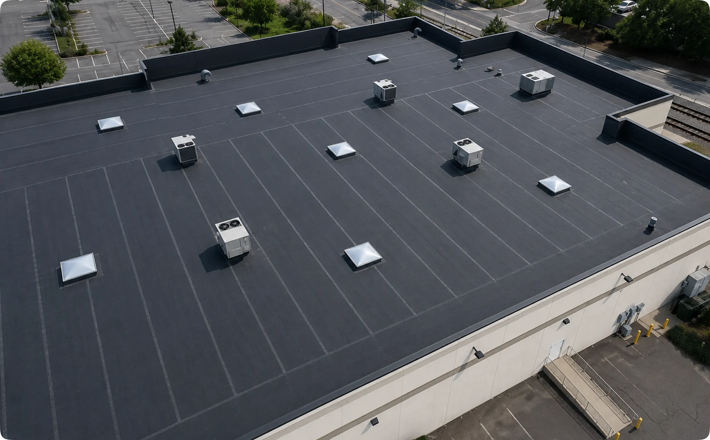 EPDM roof installation in Delta