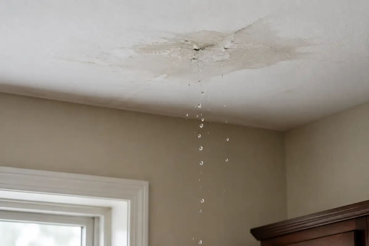 Roof leaks or water stains