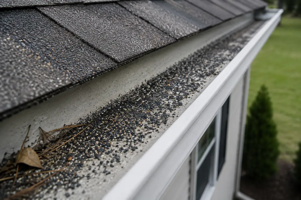 Granules in the gutters